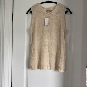 Philosophy Cream V-Neck Sweater- New with Tags